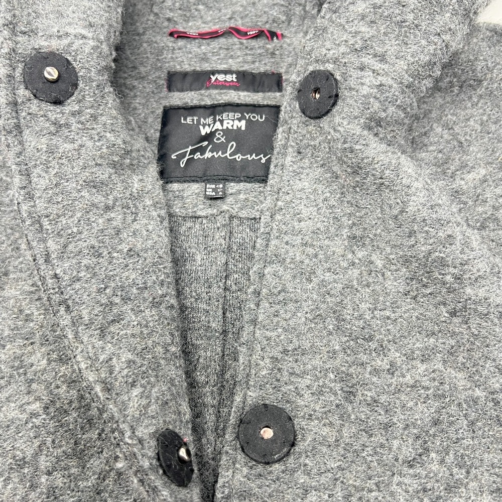 Yest Outerwear Netherlands Wool Blend Long Coat/Jacket Size 10 Buttons - Picture 5 of 11